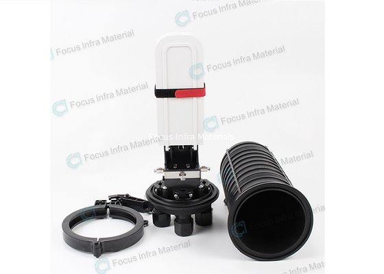 Plastic Dome Vertical Fiber Optic Splice Closure Pipeline Buried Duct Mounting